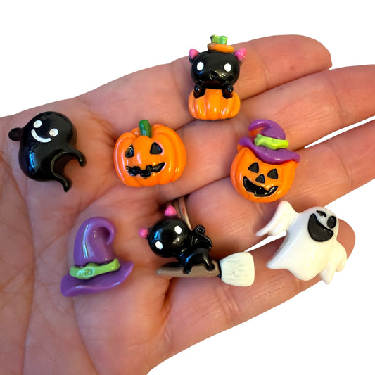 Mini Halloween Boos Hard Plastic. Flat back