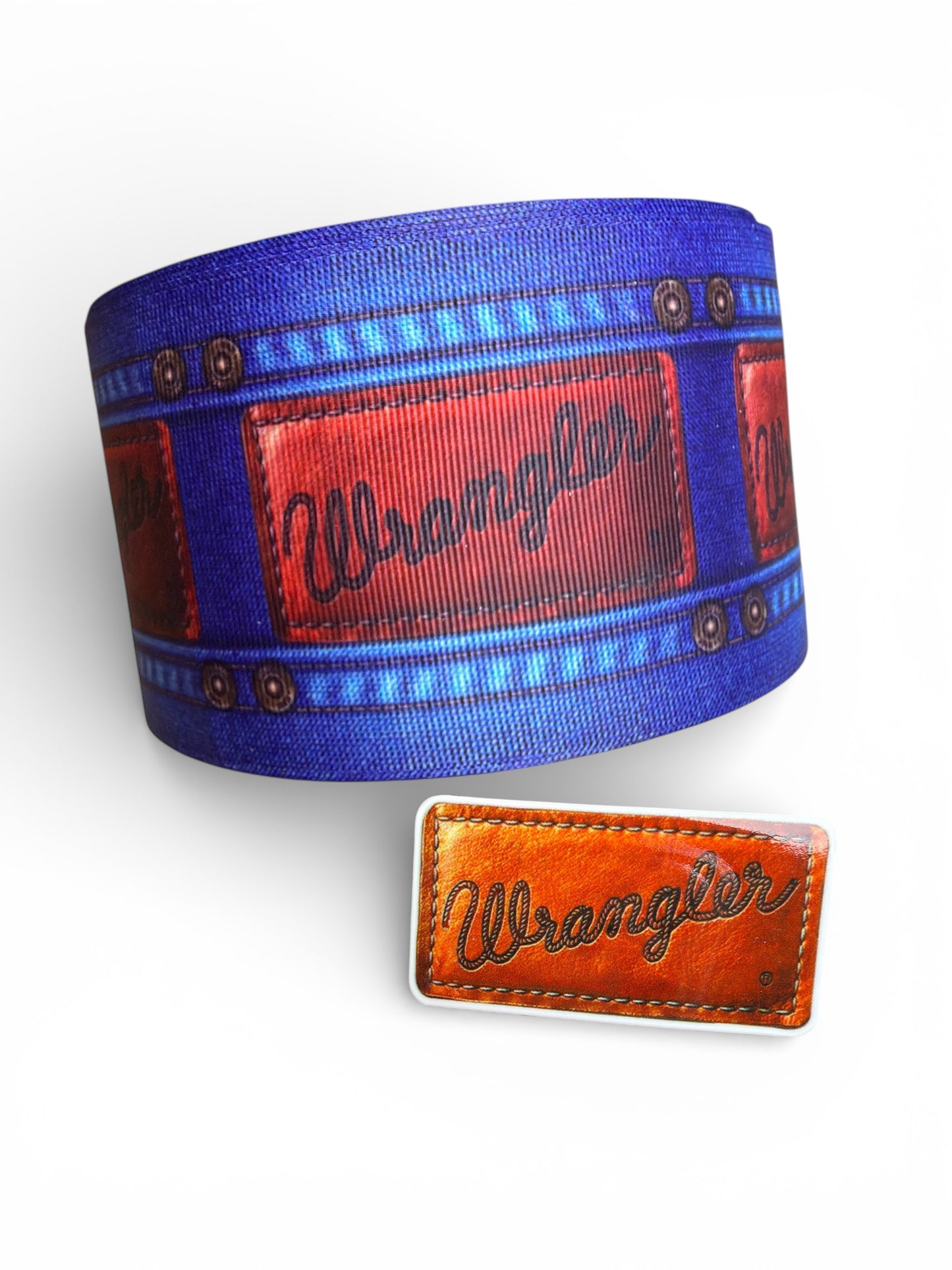 M7.5cm Denim Wrangler Ribbon