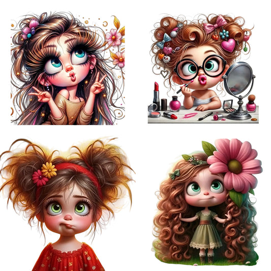 Hoja de transferencia de Make Up Fun Girl
