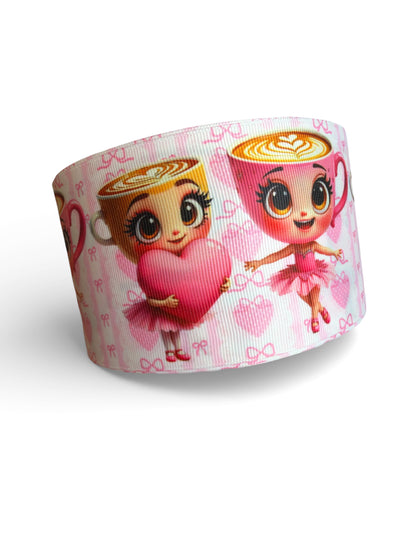 7.5cm Heartsy Cappuccina Ribbon