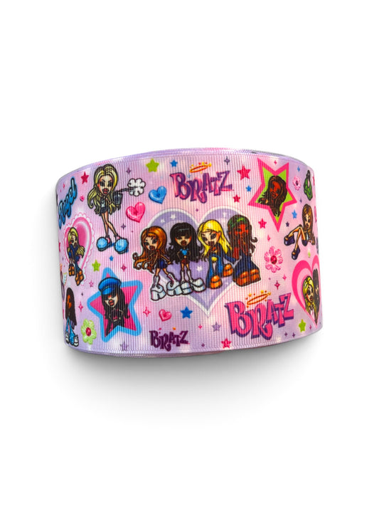 3 Yards 90s Dolls7.5cm /3inch Ribbon Printed Grosgrain