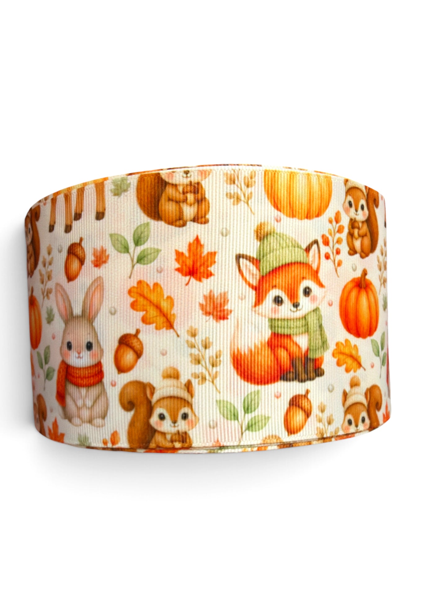 3 Yards 7.5cm /3in Fall Furry Friends Printed Grosgrain SKU PRNT03