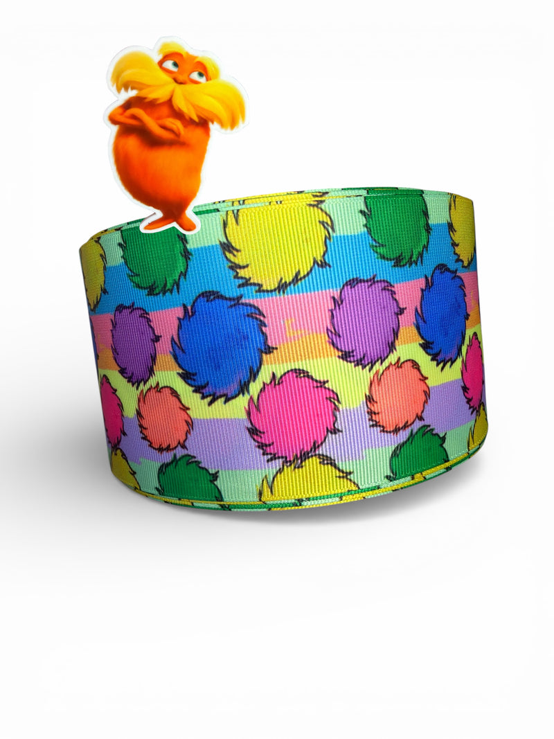 3 yards with 3 resins Set Colorful Truffula You’ll Go 7.5cm Ribbon