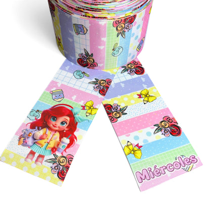 Weekdays School Princesses Semanario Escolar Princesas  7.5cm/3inch