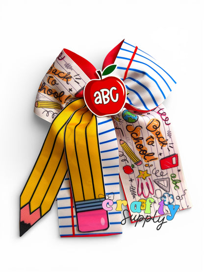 3 yards -7.5cm (3inch) Notebook Lines Red Line Scribble Ribbon