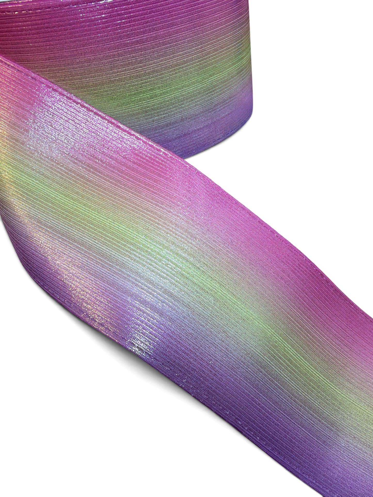 1 Yard Holographic Tri Mix Ribbon 7.5cm/3inch Lluvia Fabric RN3-38
