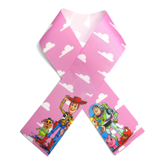 3 Strips 7.5cm -3inch Pink Clouds  31inches Long