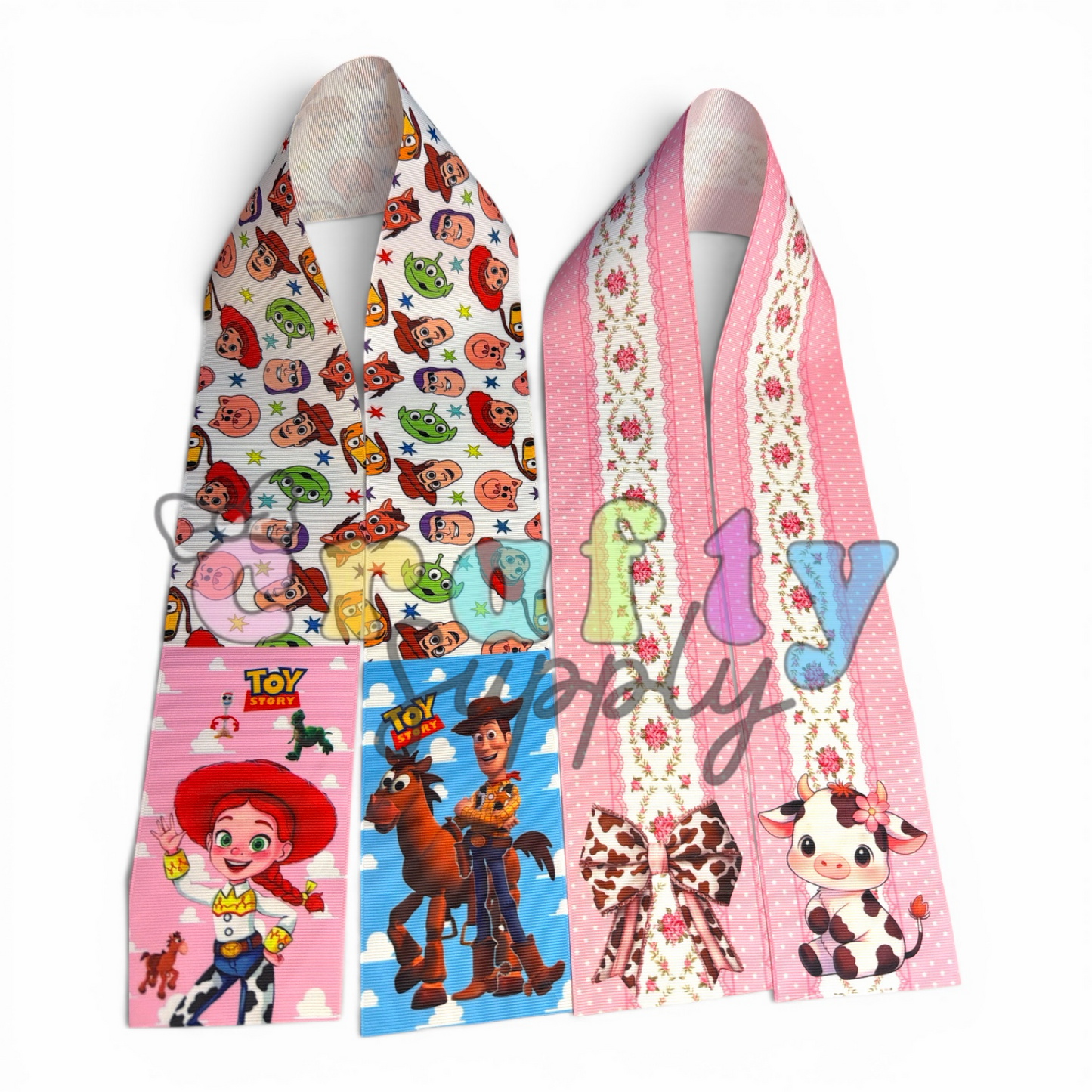 7.5cm/3inch Ribbon Kit Fun Variety Characters 37 yards  28 resins