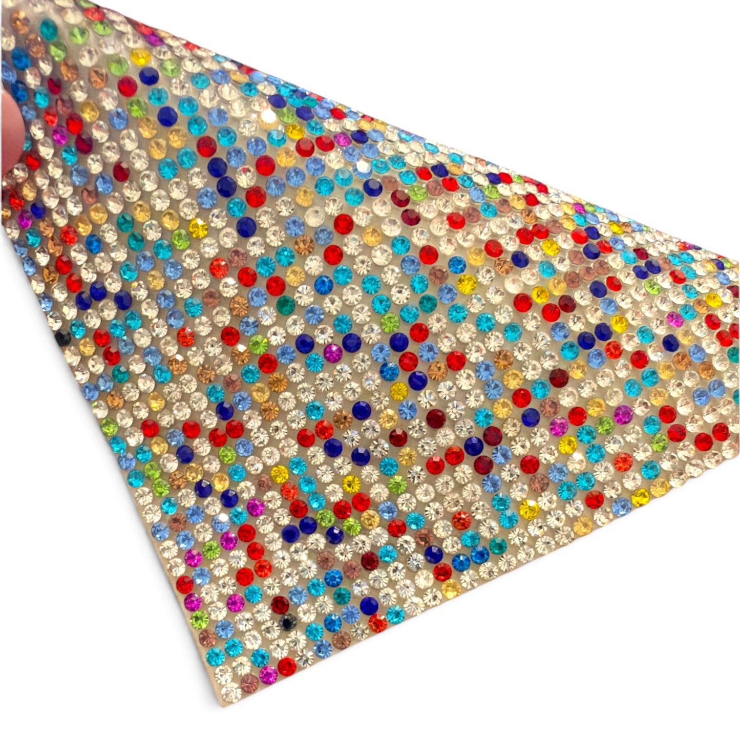 Multicolor Crystal Mesh 1inch wide    15 inch long