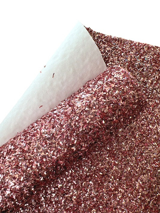 Papel esmerilado con purpurina en oro rosa
