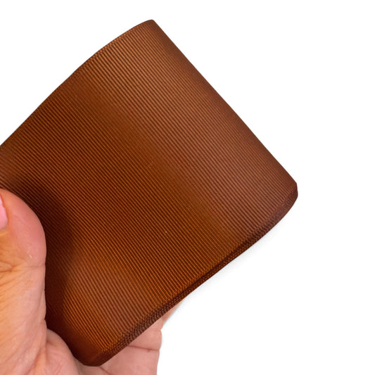 3 yards Brown G-17  Solid Grosgrain 7.5cm 3inch