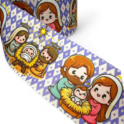 3 Yards 7.5cm-3inch Pesebre Star   Printed Grosgrain