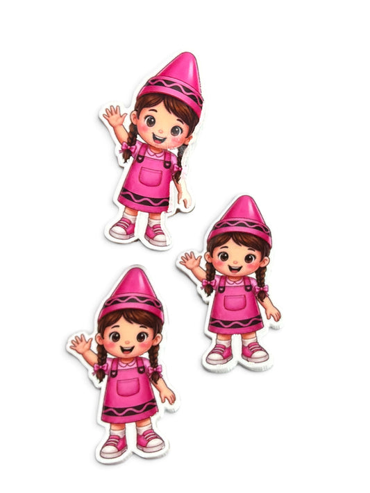 3 resins Flat Planar Im a Crayon  resins  5cm RES-66