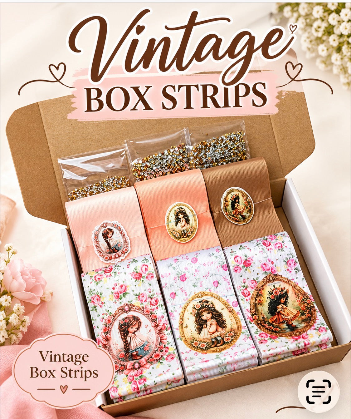 Vintage Ready Box 9 strips +9yards +9planar resins