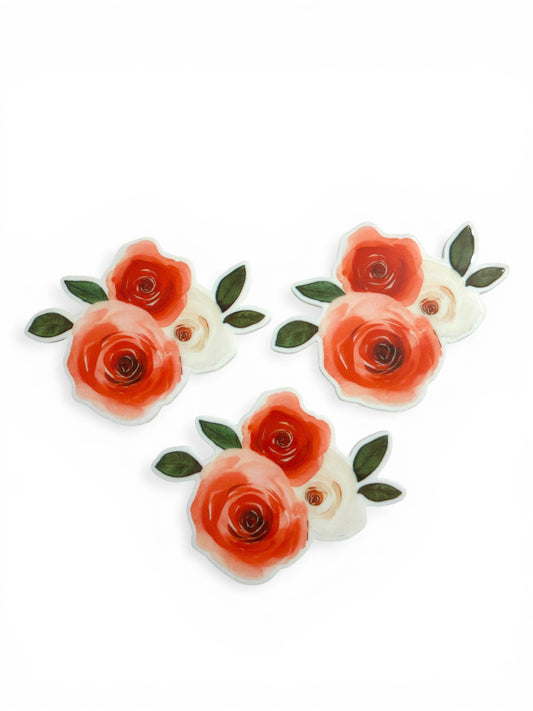 3 resins 5cm  Vintage Roses Planar Resins