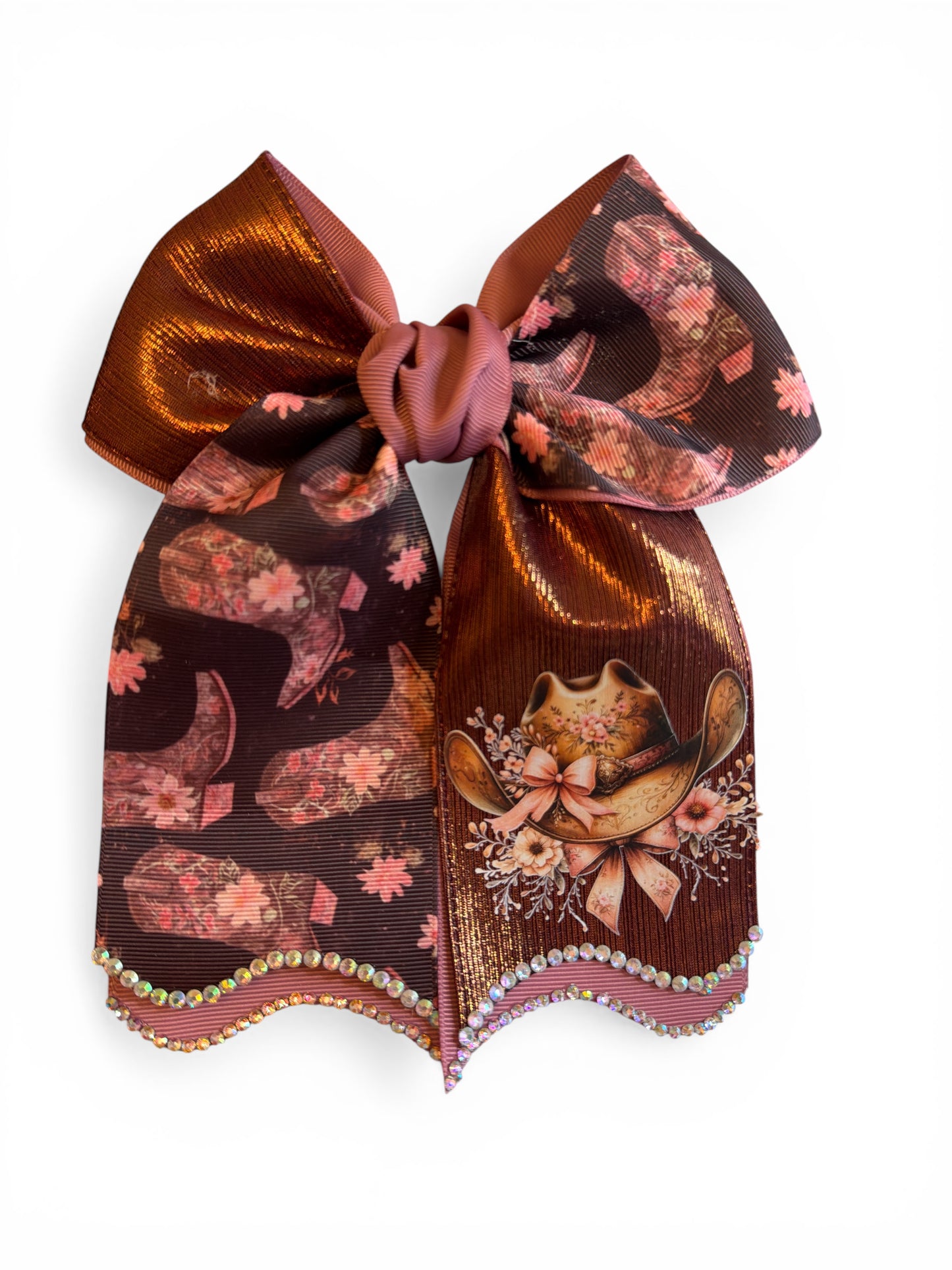 Cheer Bow Elegant Burgundy Boot