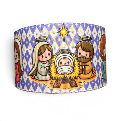 3 Yards 7.5cm-3inch Pesebre Star   Printed Grosgrain