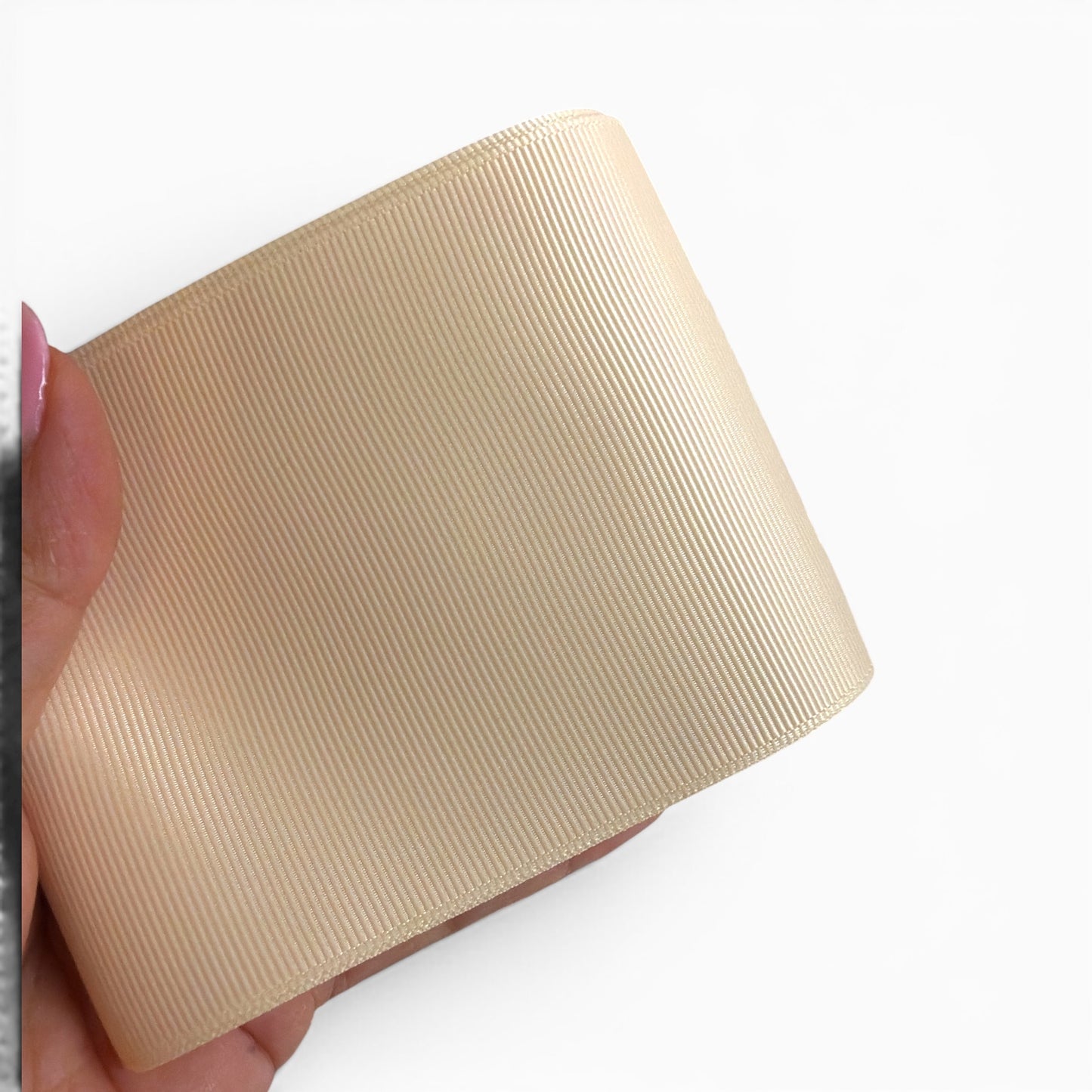 3 yards Creamy Ivory G-08  Solid Grosgrain 7.5cm 3inch