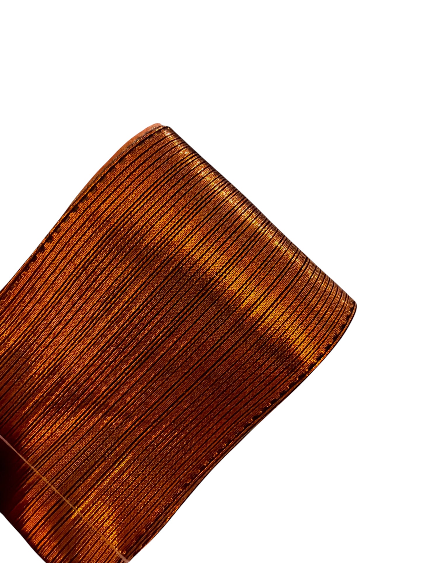 1 yard 7.5cm/3in Copper Metallic Fabric Ribbon RN3-28
