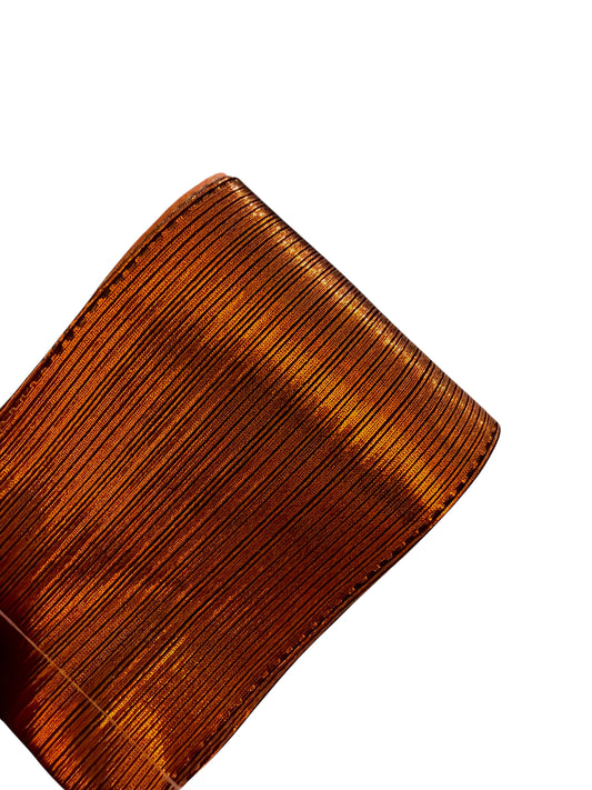 1 yard 7.5cm/3in Copper Metallic Fabric Ribbon RN3-28