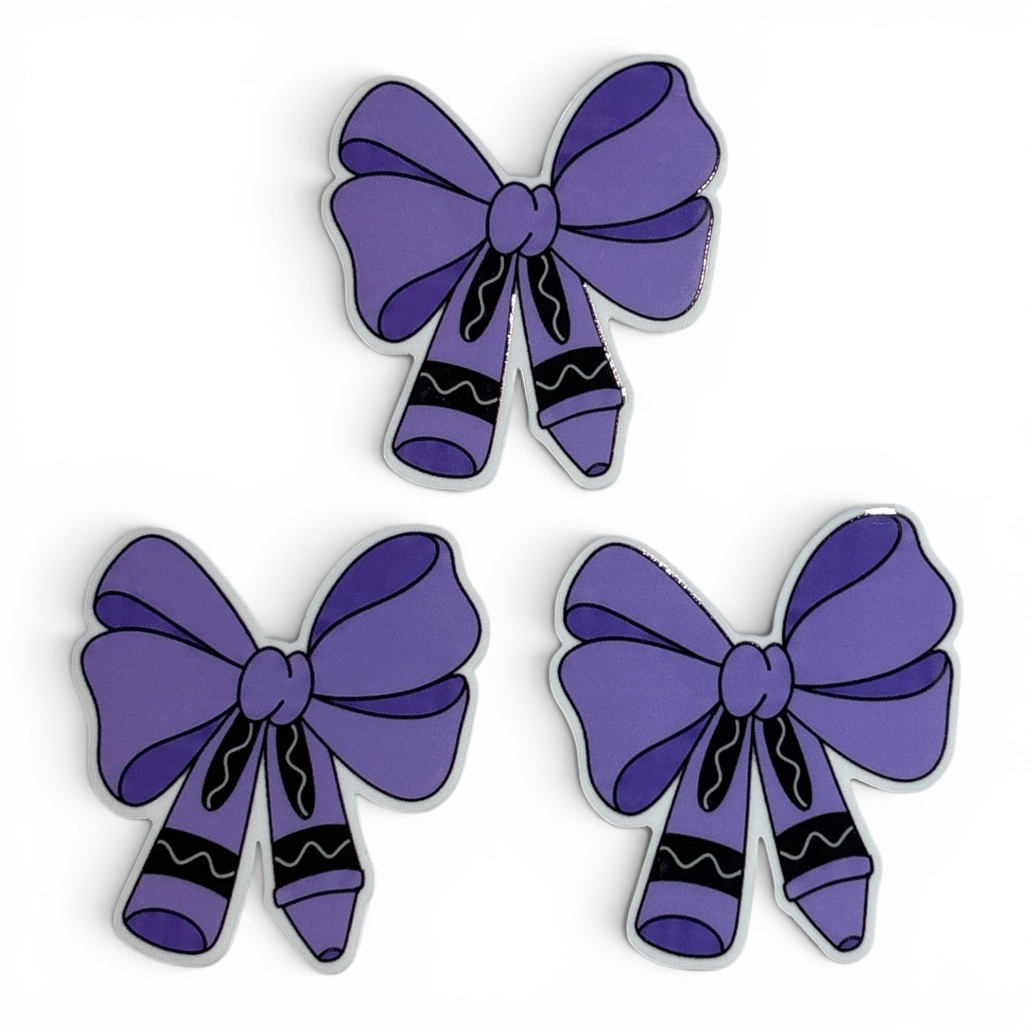 3 resins Coquette Crayon Purple  5cm