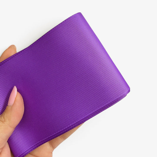 3 yards Violet  G-22  Solid Grosgrain 7.5cm 3inch