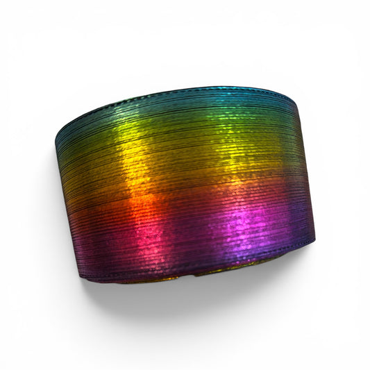 1 yard Cosmic Multicolor Rain Metallic Ribbon 7.5cm/3inch