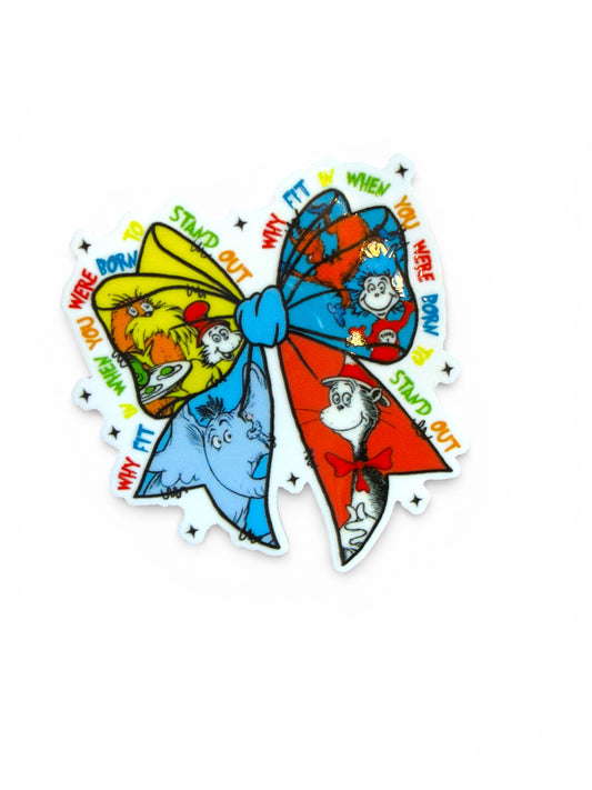 3 Planar Resins 5cm Dr Seuss Bow