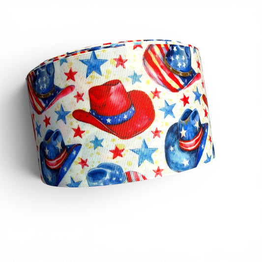 7.5cm/3inch Ribbon Patriotic Cowgirl
