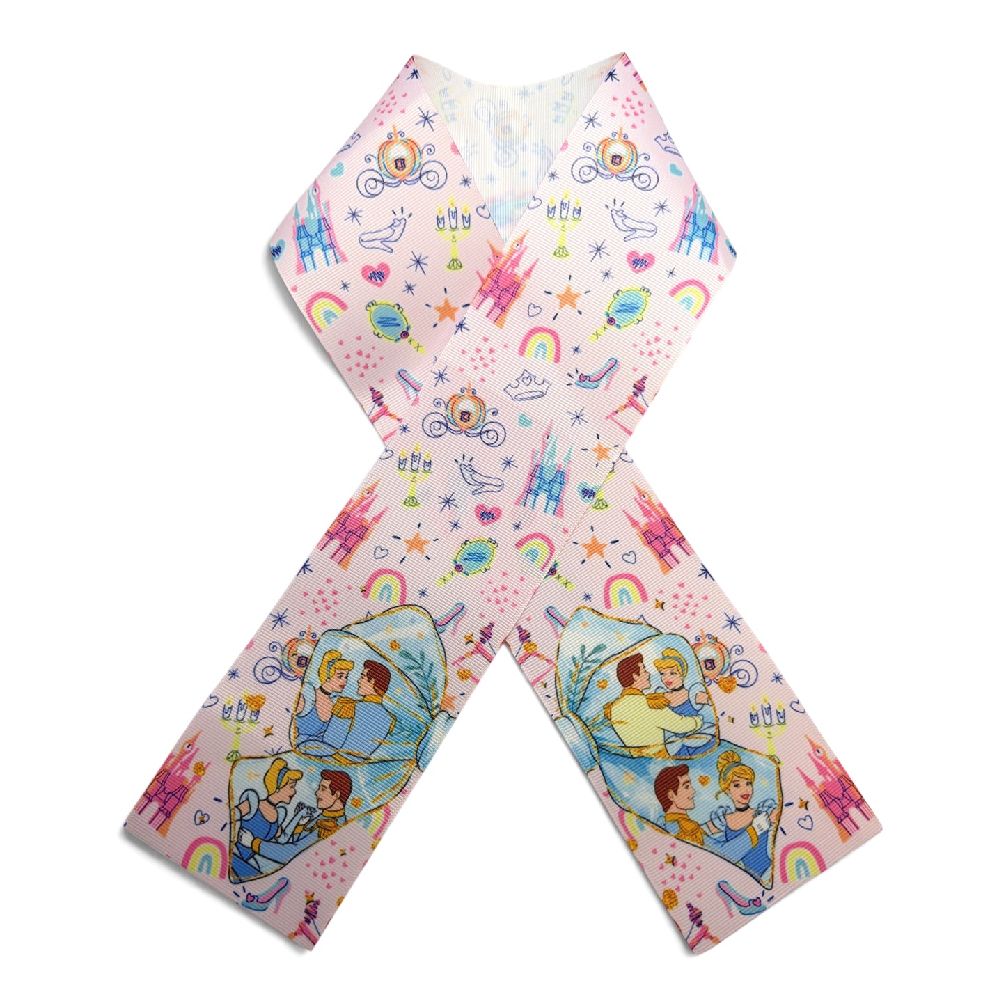 3 Strips 7.5cm /3inch wide.  31 inchs long Slipper Dance Ribbon Printed Grosgrain