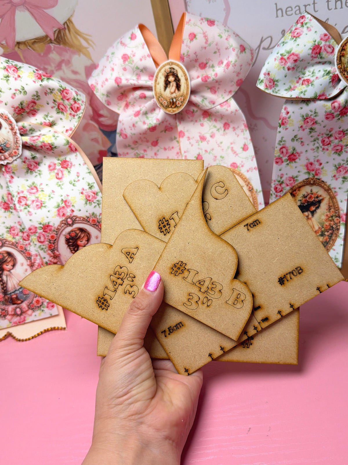 Kit Cheer Bows Templates MDF 5pcs Kit CH5