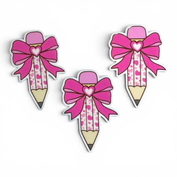 3 resins Pencil in Pink  5cm