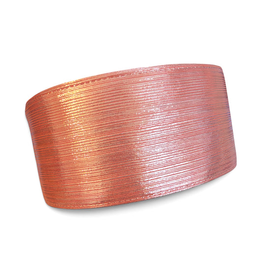 1 yard Coral Rain Metallic Ribbon 7.5cm/3inch