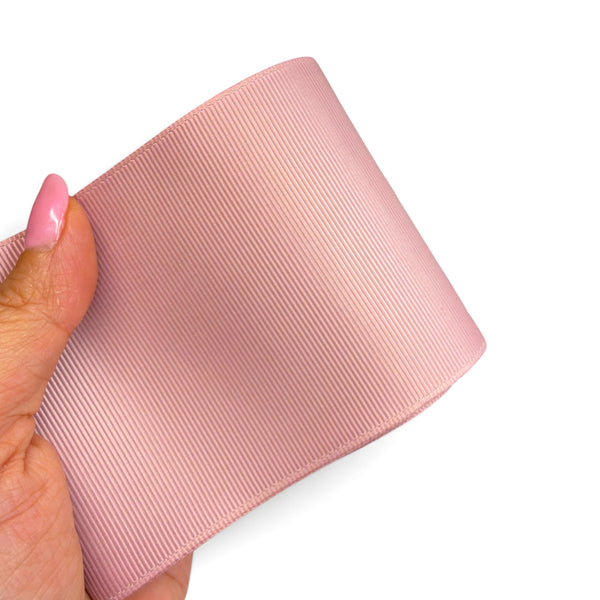 3 yards Light Mauve G-15  Solid Grosgrain 7.5cm 3inch