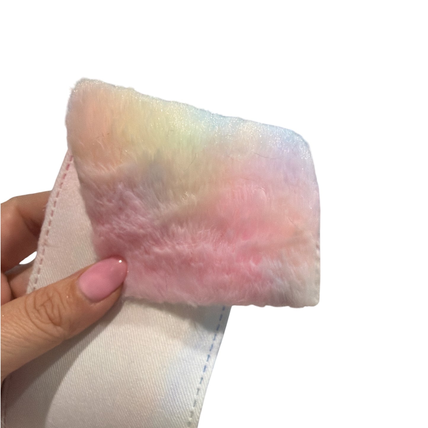 1 yard 7.5cm/3inch wide Plushie Fur Ribbon Mix Pastels 2