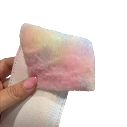 1 yard 7.5cm/3inch wide Plushie Fur Ribbon Mix Pastels 2