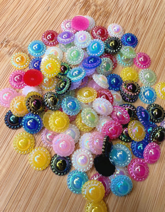 100 piezas mini perlas de plástico