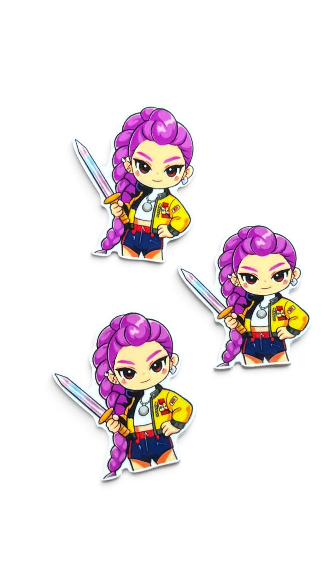 3 resins Flat Planar resins Purple Warrior  5cm