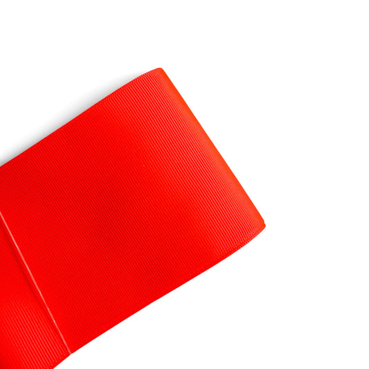 3 yards Neon Orange  G-04  Solid Grosgrain 7.5cm 3inch