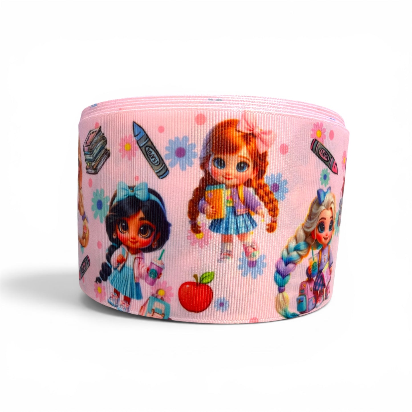 3 Yards  School Princesses 7.5cm /3inch Ribbon Printed Grosgrain