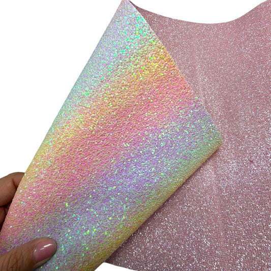Roll 8x20inch Rainbow  Glitter Double  Sided