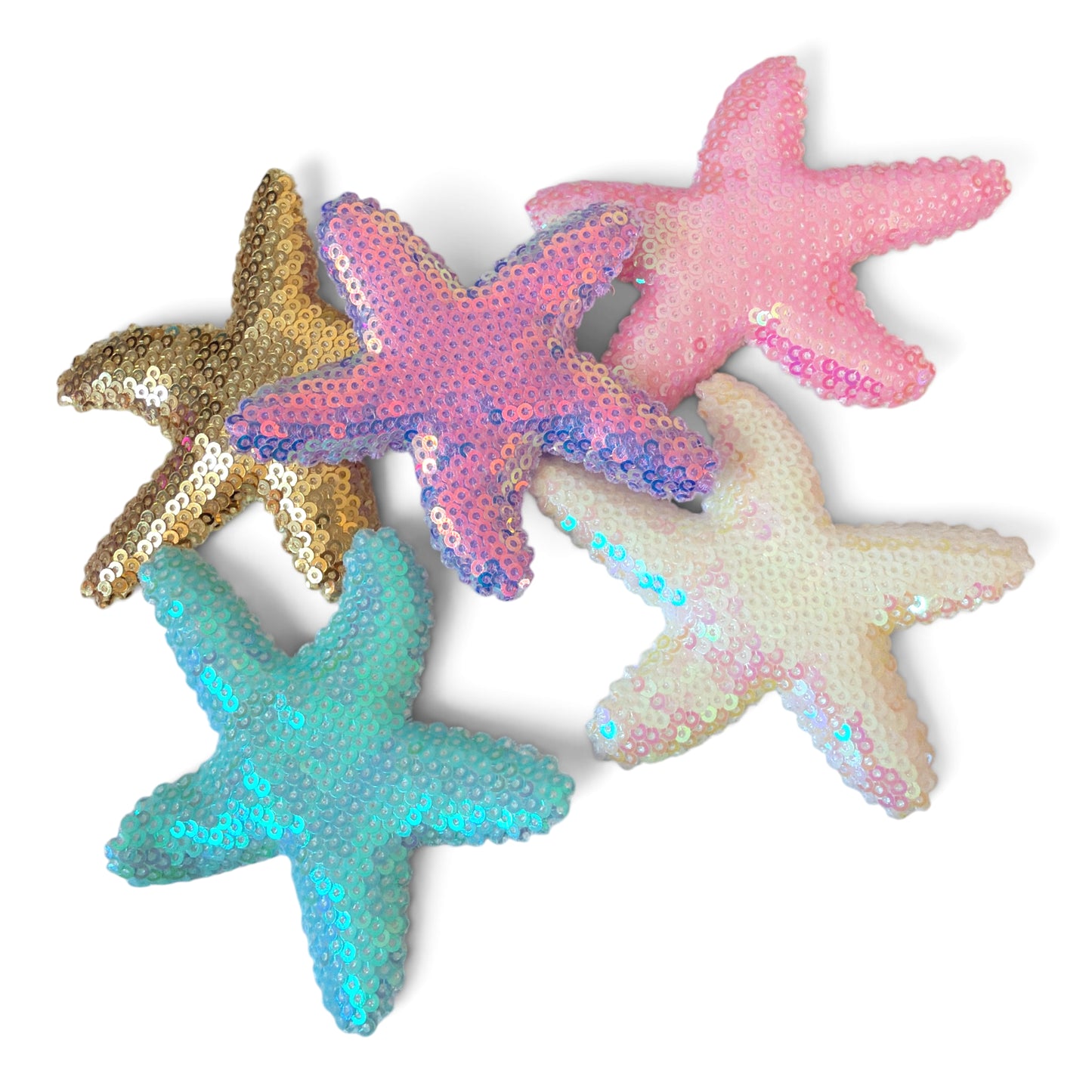 Set of 5 Jumbo Sequin Sea Stars