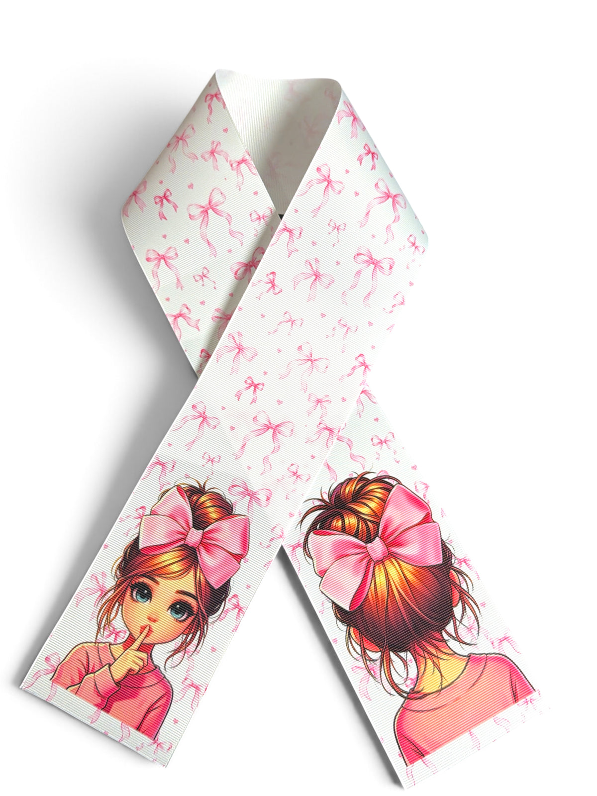 3 Strips 7.5cm /3in wide.  Shhh 31 inchs Ribbon Printed Grosgrain SKU