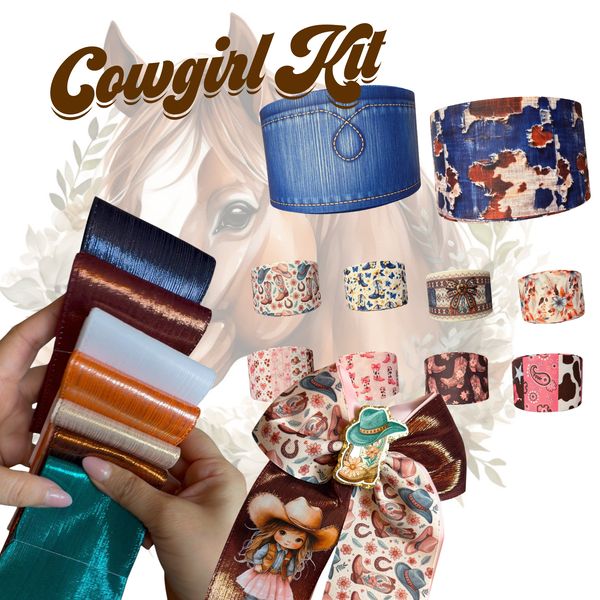 Cowgirl Kit 3inch 7.5cm Ribbon 37 yards + Accesories