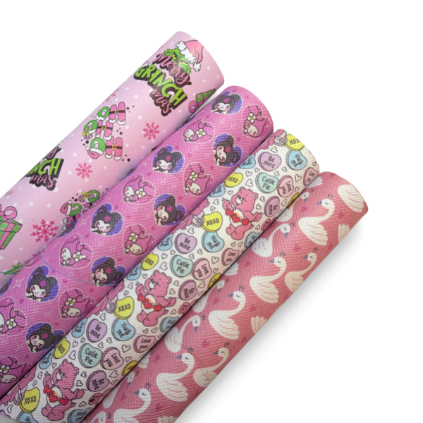 4 Rolls Pack Grinch Pink SALE 8x24in Each Roll