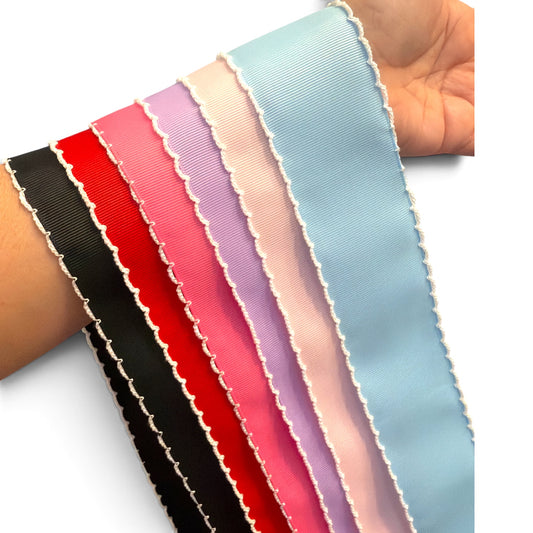 6 yards Set Moonstish Solid 5cm/1.5inch wide