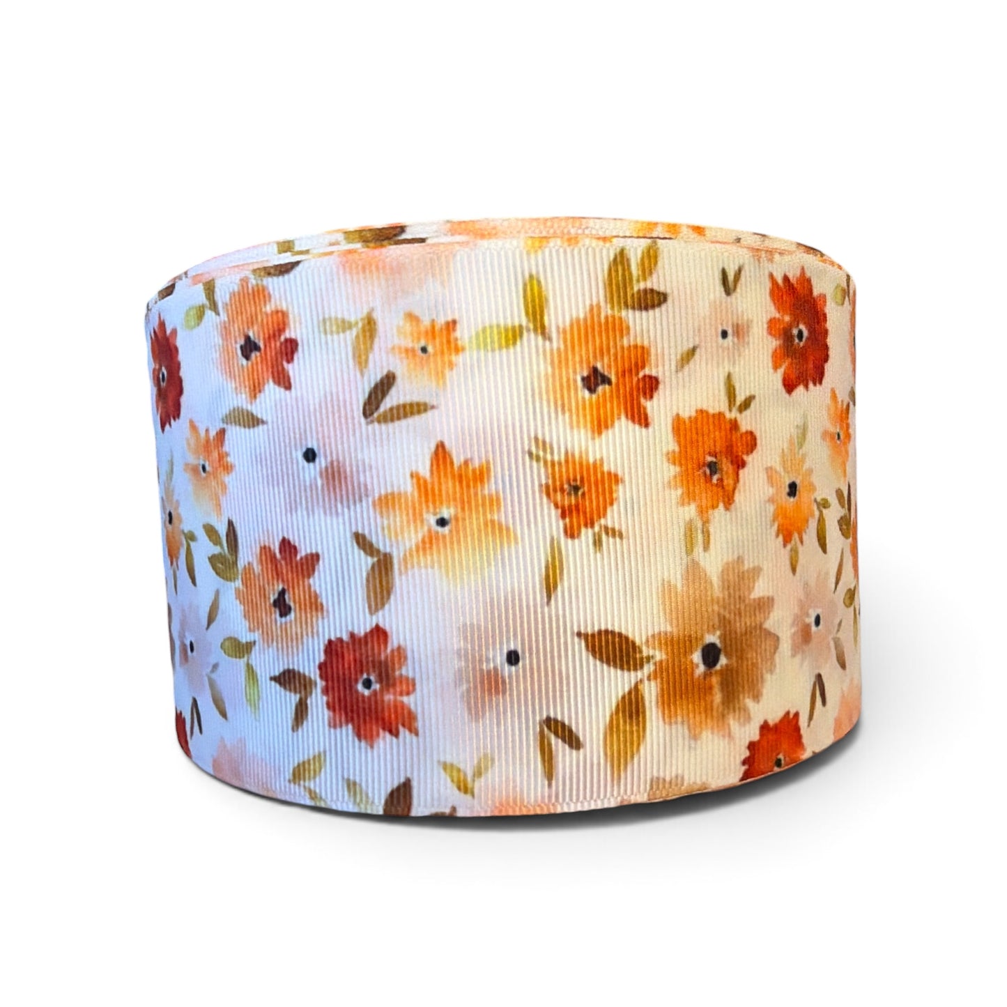 3 Yards 7.5cm /3inch Fall Paint Flowers SallRibbon Printed Grosgrain
