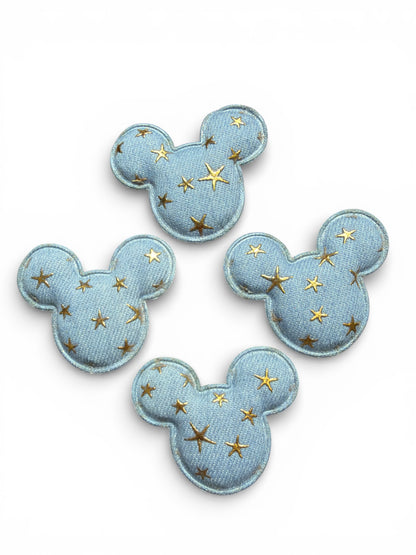 4 pcs plush Denim Ears  Set