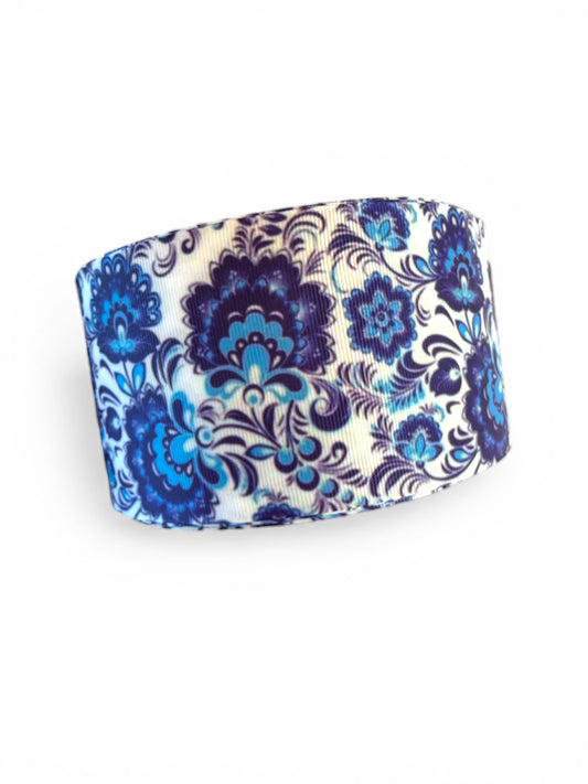 3 yards 7.5cm Talavera Azul Flores