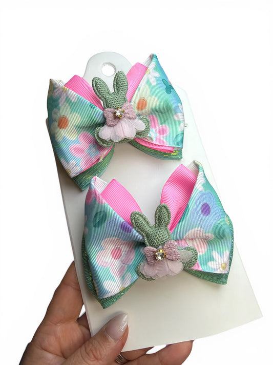 Set of 2 Bows Bunny Spring Pairs